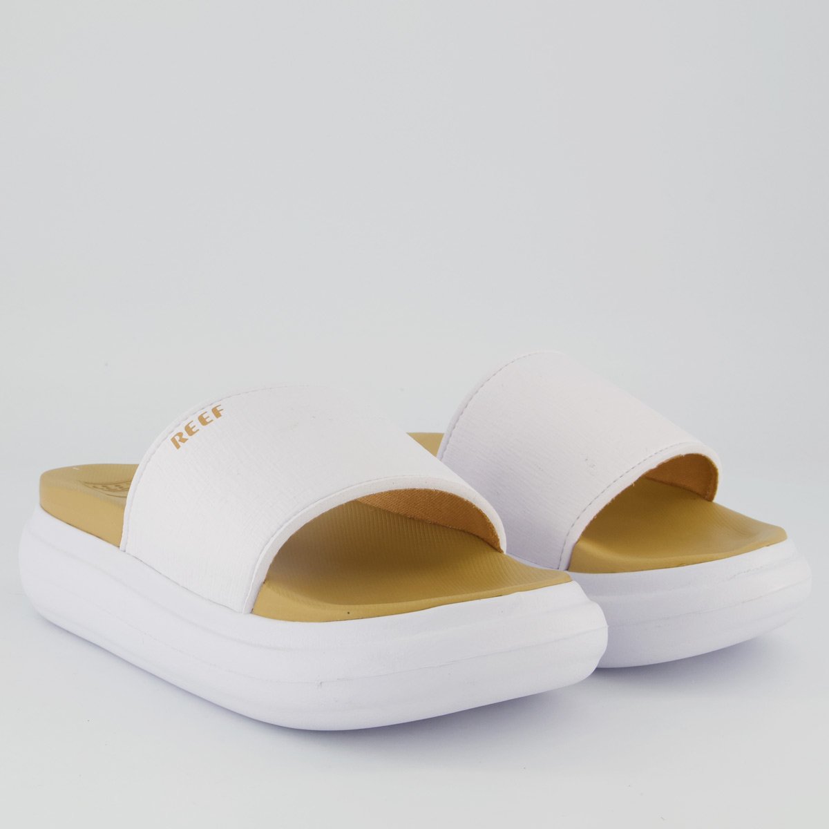 Chinelo Reef Bond Bay Feminino Branco e Bege Branco 3