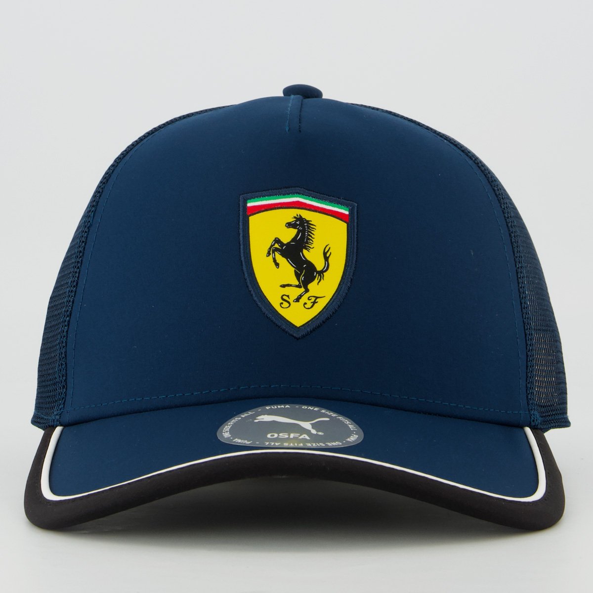 Boné Puma Ferrari Trucker Logo Azul Petróleo Azul 2