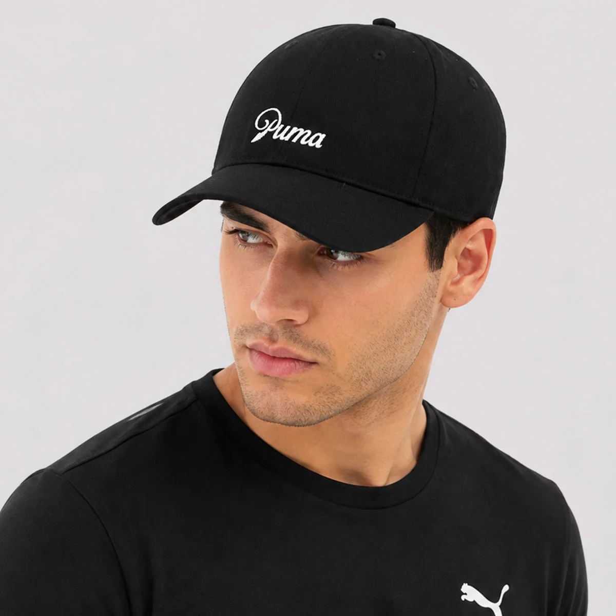 Boné Puma Script Logo Dad Preto Preto 5