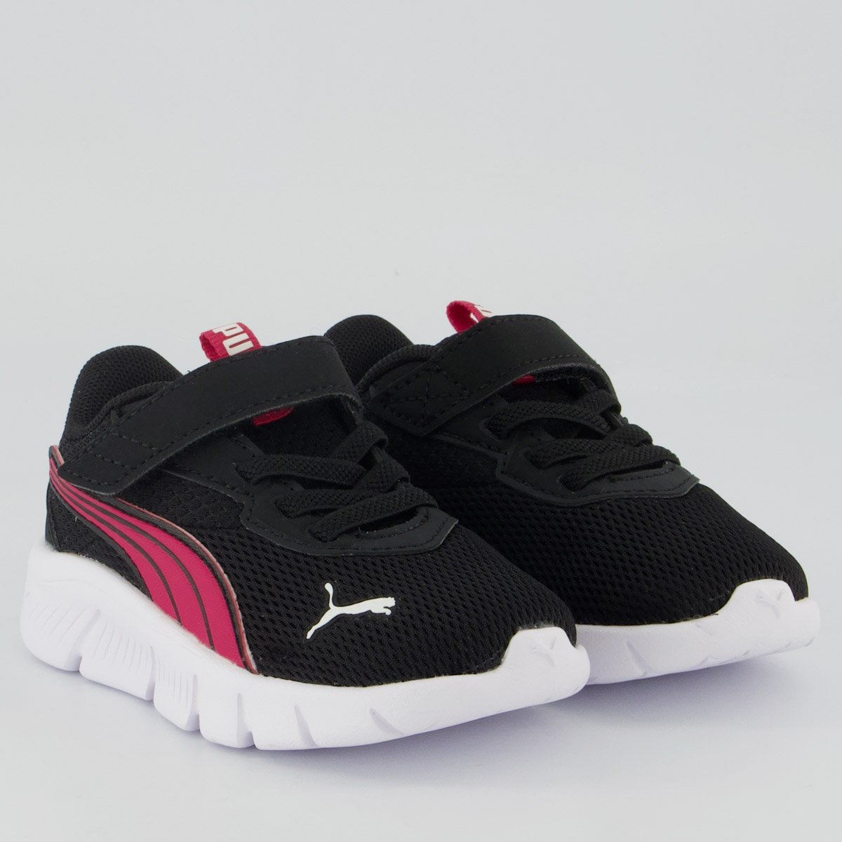 Tênis Puma Flexfocus Modern Ac Infantil Preto e Rosa Preto 2