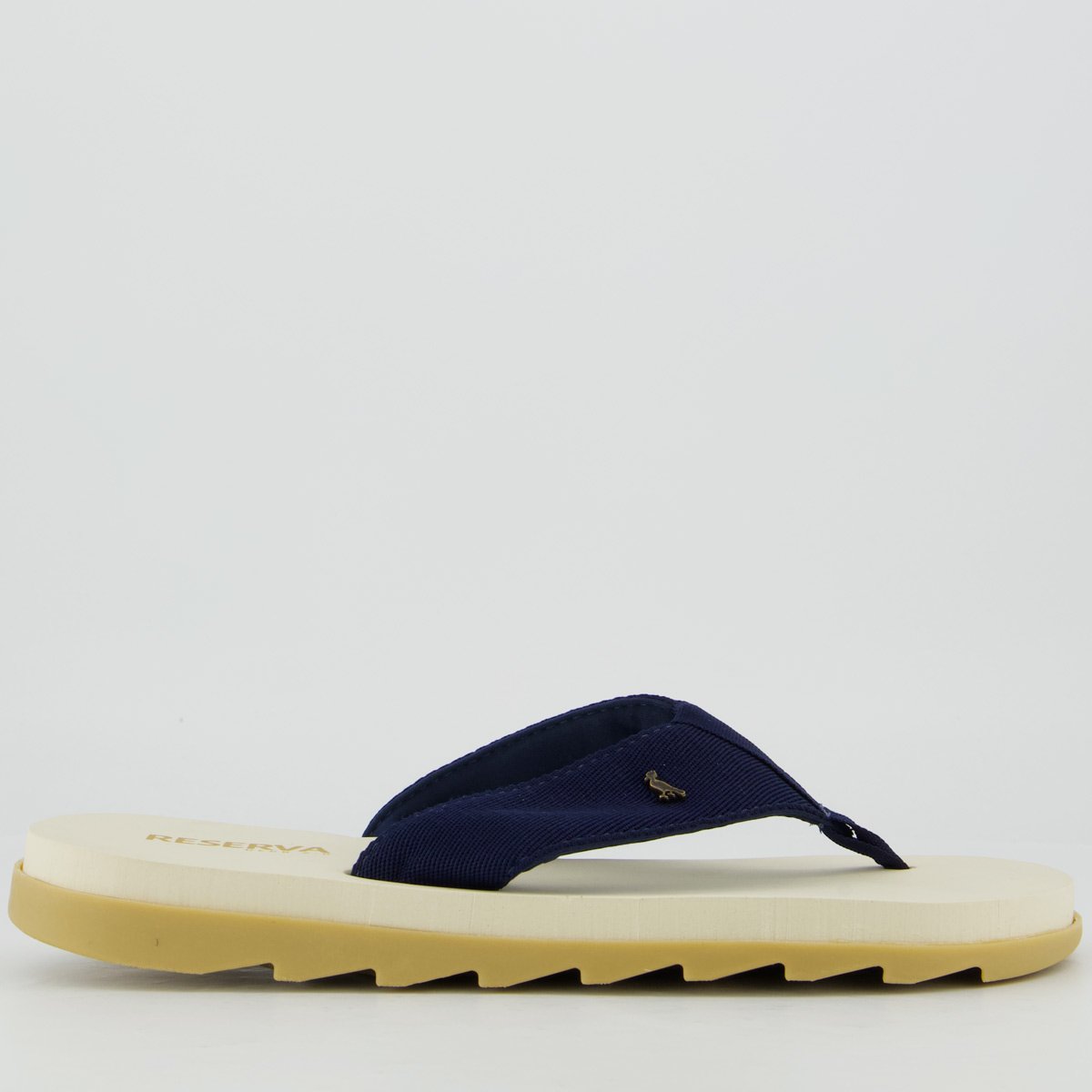 Chinelo Reserva Deck Sport Off White e Marinho Azul Marinho 2