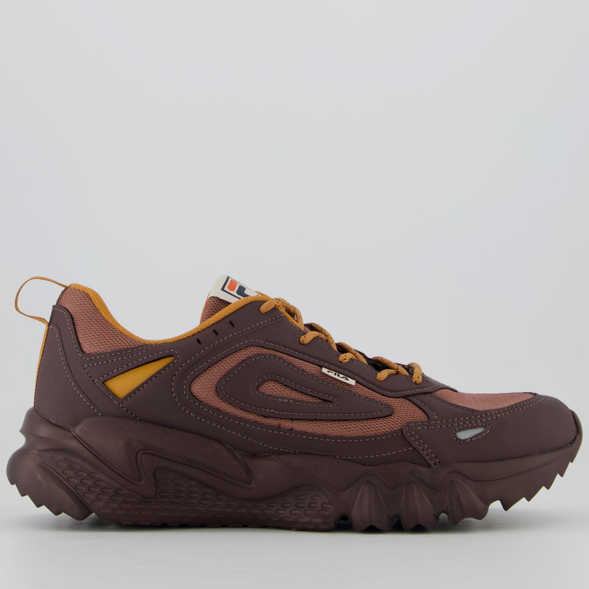 Tênis Fila Venture Tracer Lite Marrom e Amarelo