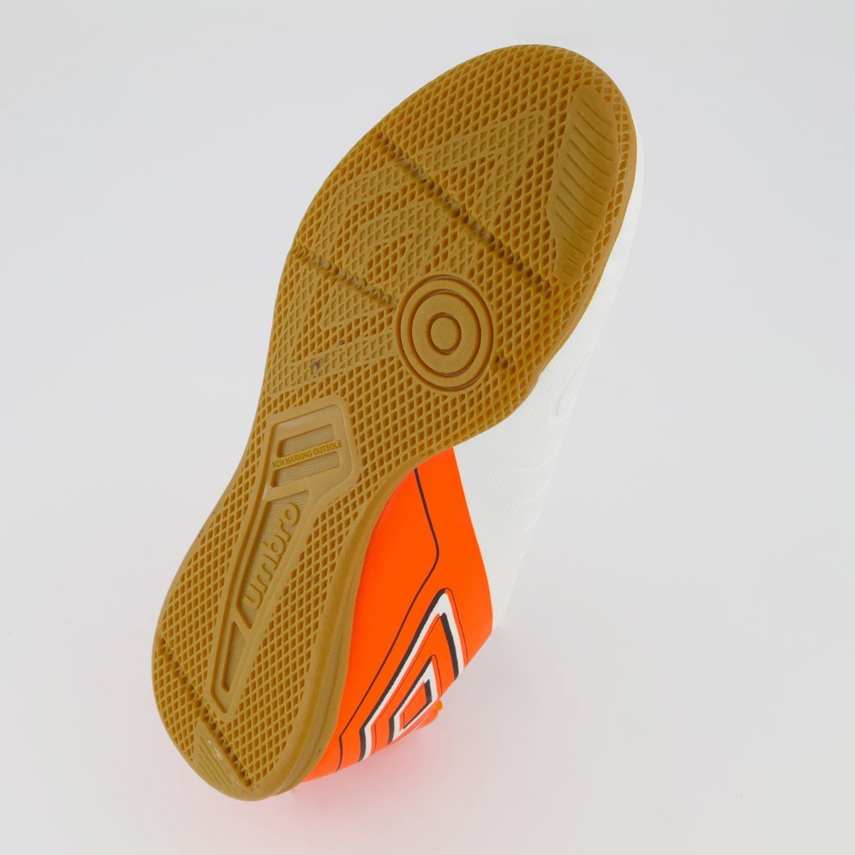 Chuteira Umbro Fifty VI League Futsal Branca e Laranja Branco/Laranja 5