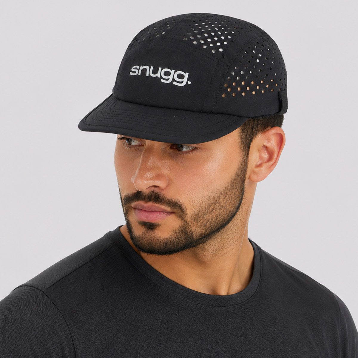 Boné Snugg 5-Panel AirPro Preto Preto 5