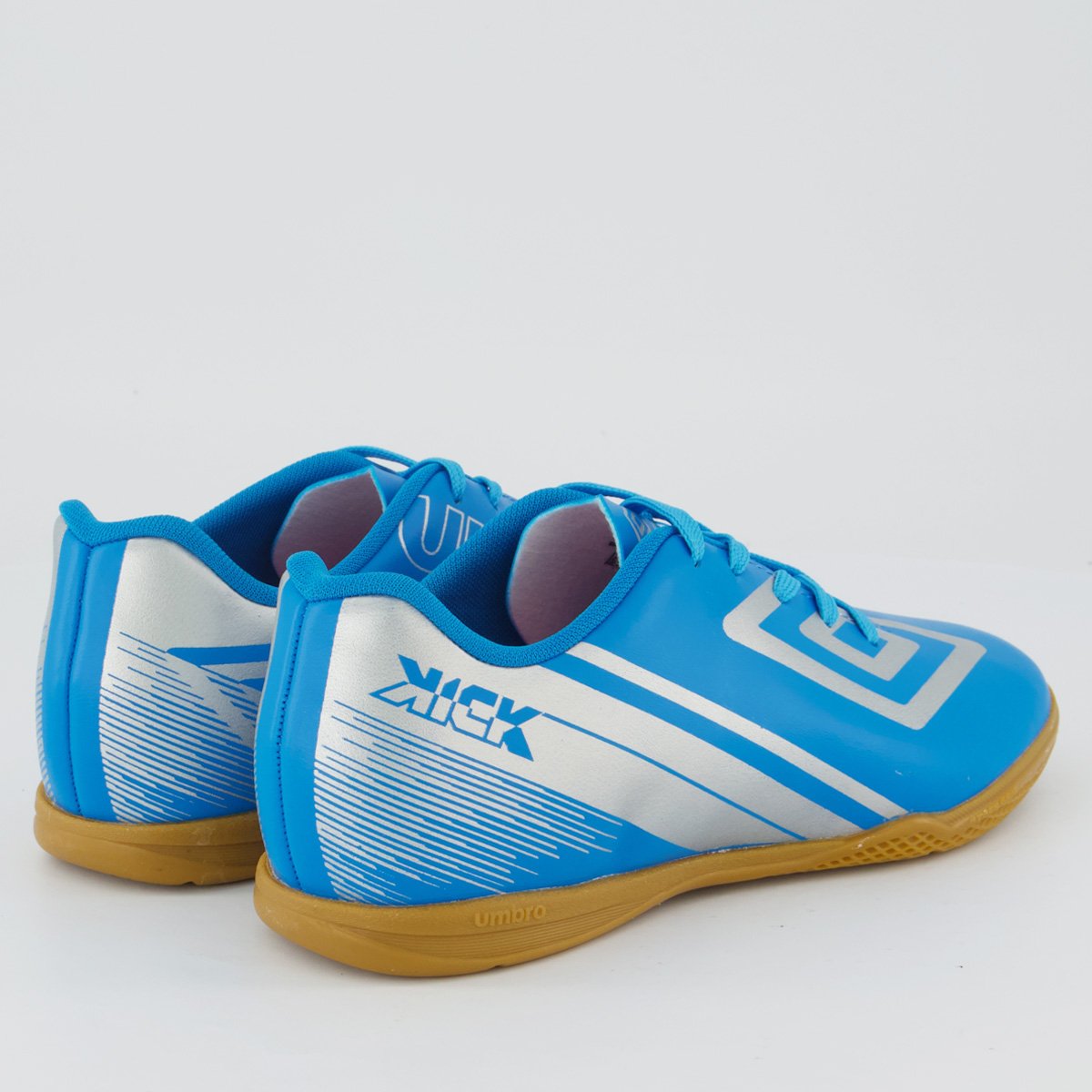 Chuteira Umbro Kick Futsal Juvenil Azul e Prata Azul 3