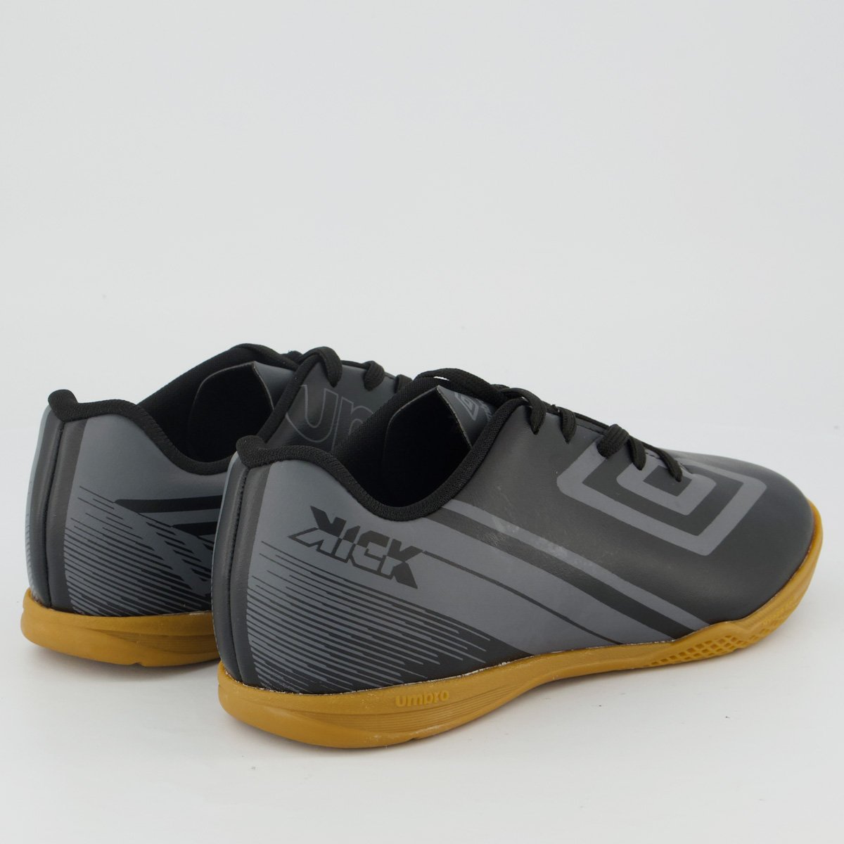 Chuteira Umbro Kick Futsal Juvenil Cinza e Preta Cinza 3