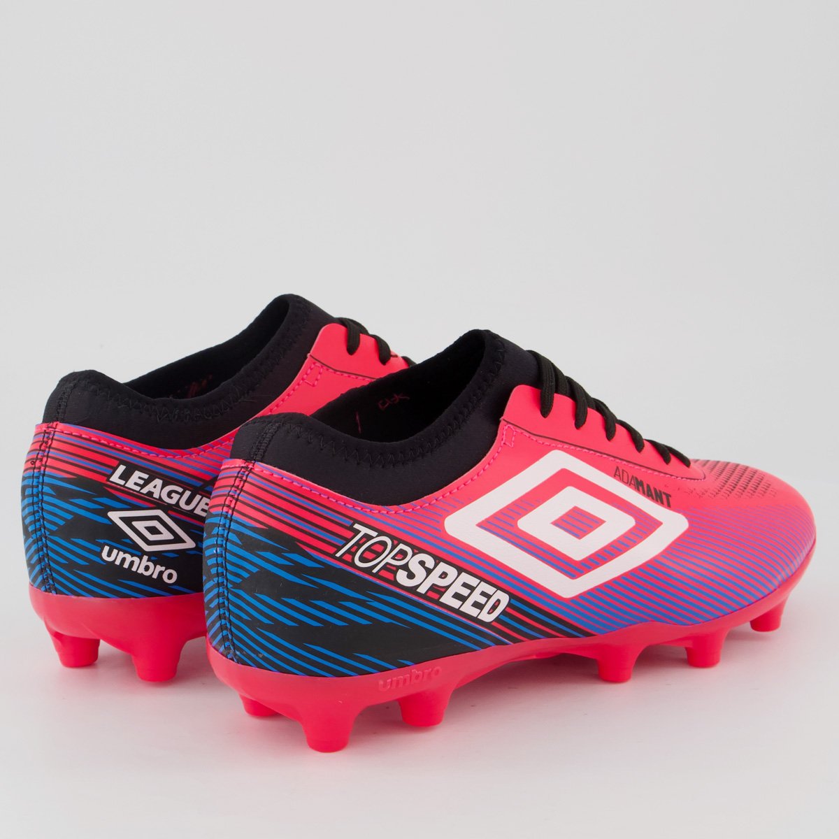 Chuteira Umbro Top Speed League Campo Rosa e Branca Rosa 3