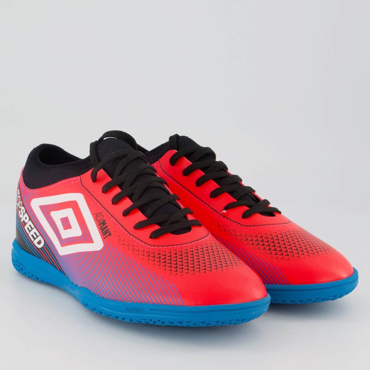 Chuteira Umbro Top Speed League Futsal Rosa e Azul Rosa 2