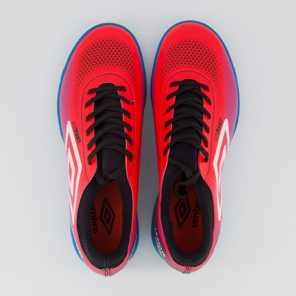 Chuteira Umbro Top Speed League Futsal Rosa e Azul Rosa 4