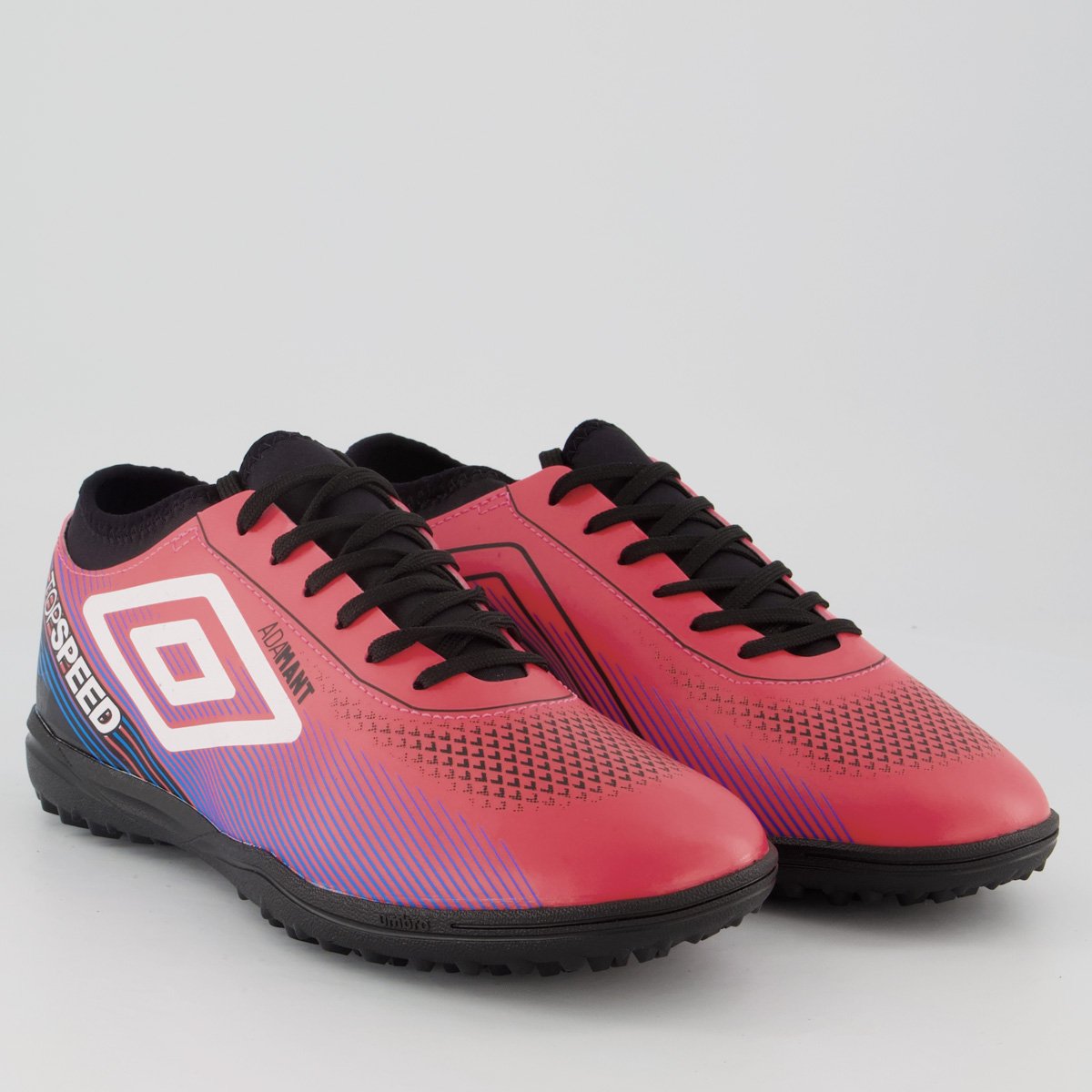 Chuteira Umbro Top Speed League Society Rosa e Preta Rosa 2