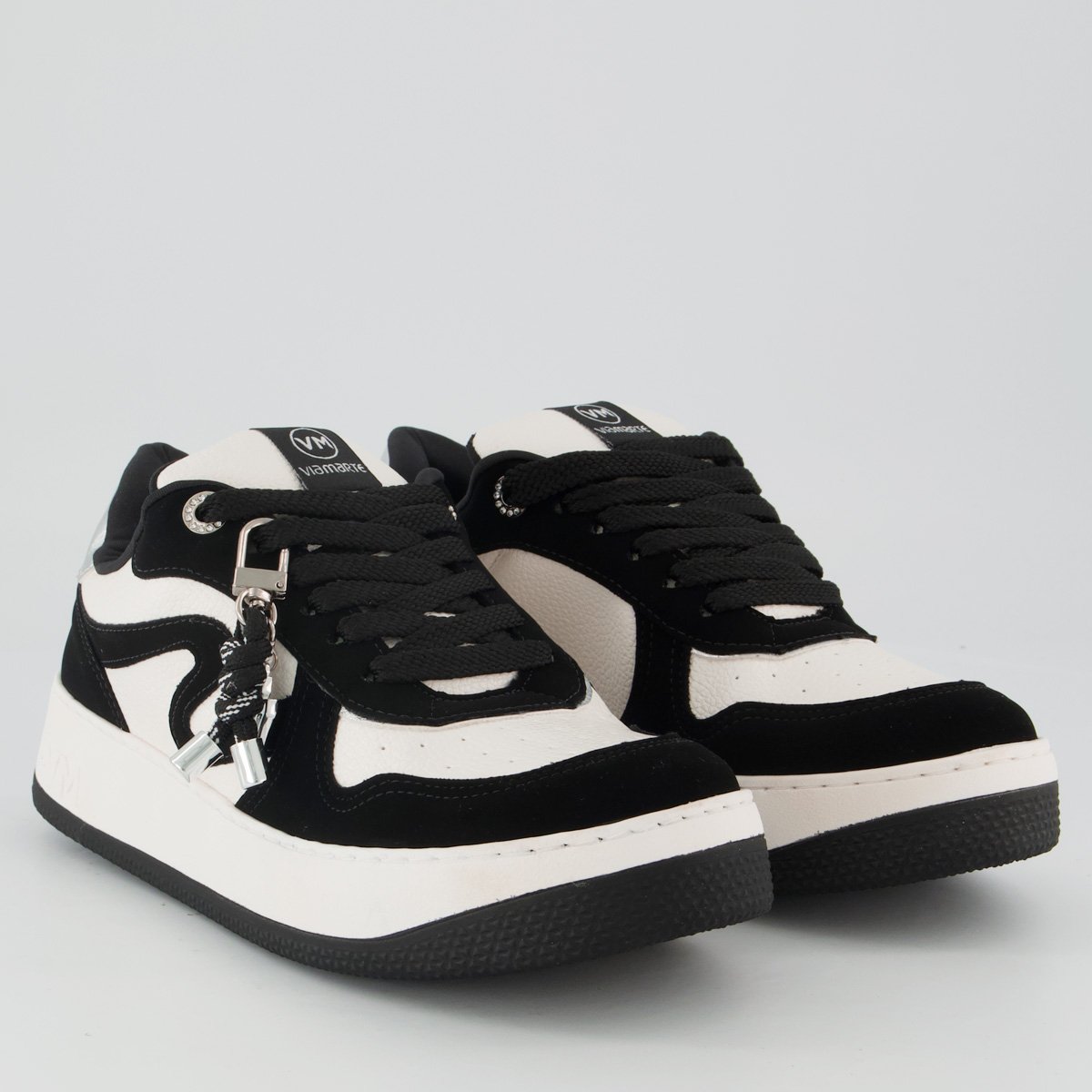 Tênis Via Marte V209 Feminino Branco e Preto Branco/Preto 2