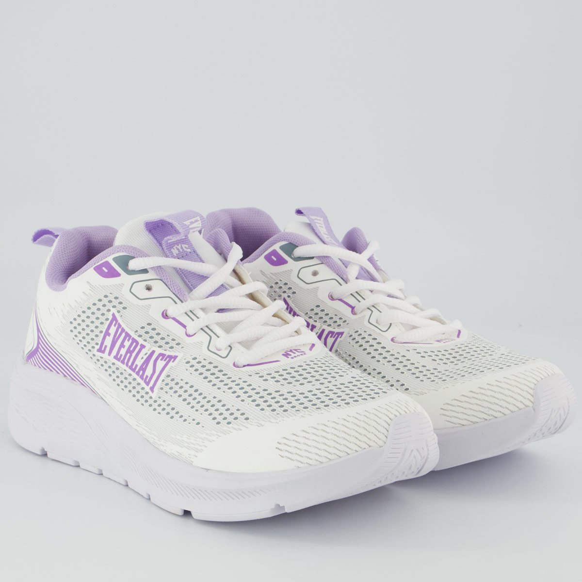 Tênis Everlast Wildcat Feminino Branco e Lilás Branco 2