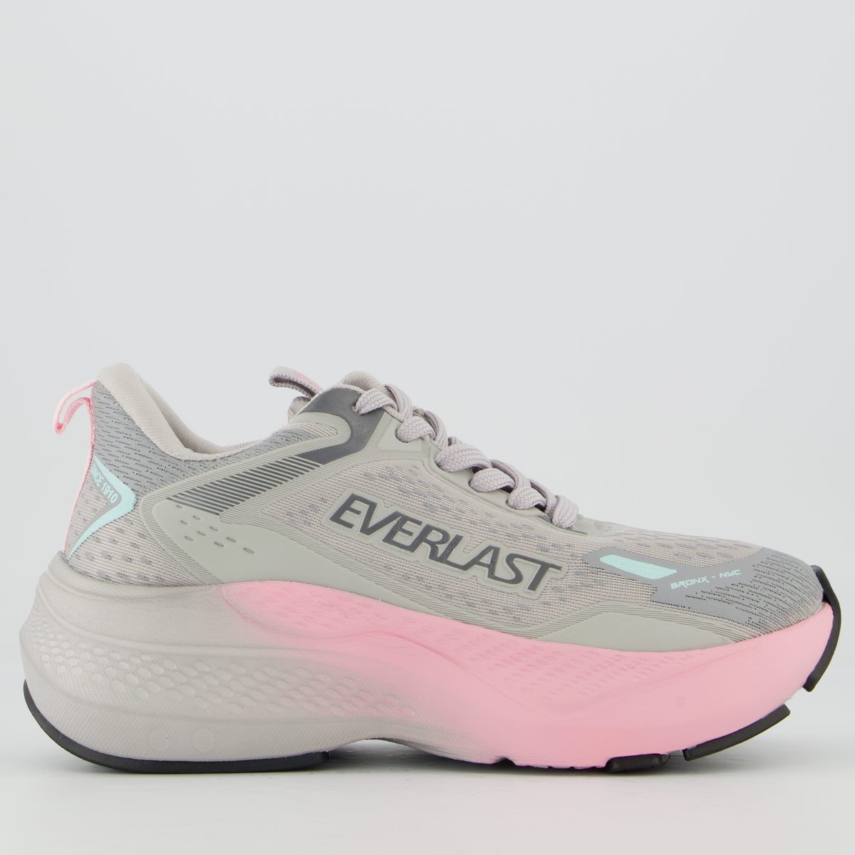 Tênis Everlast Strattos Feminino Cinza e Rosa