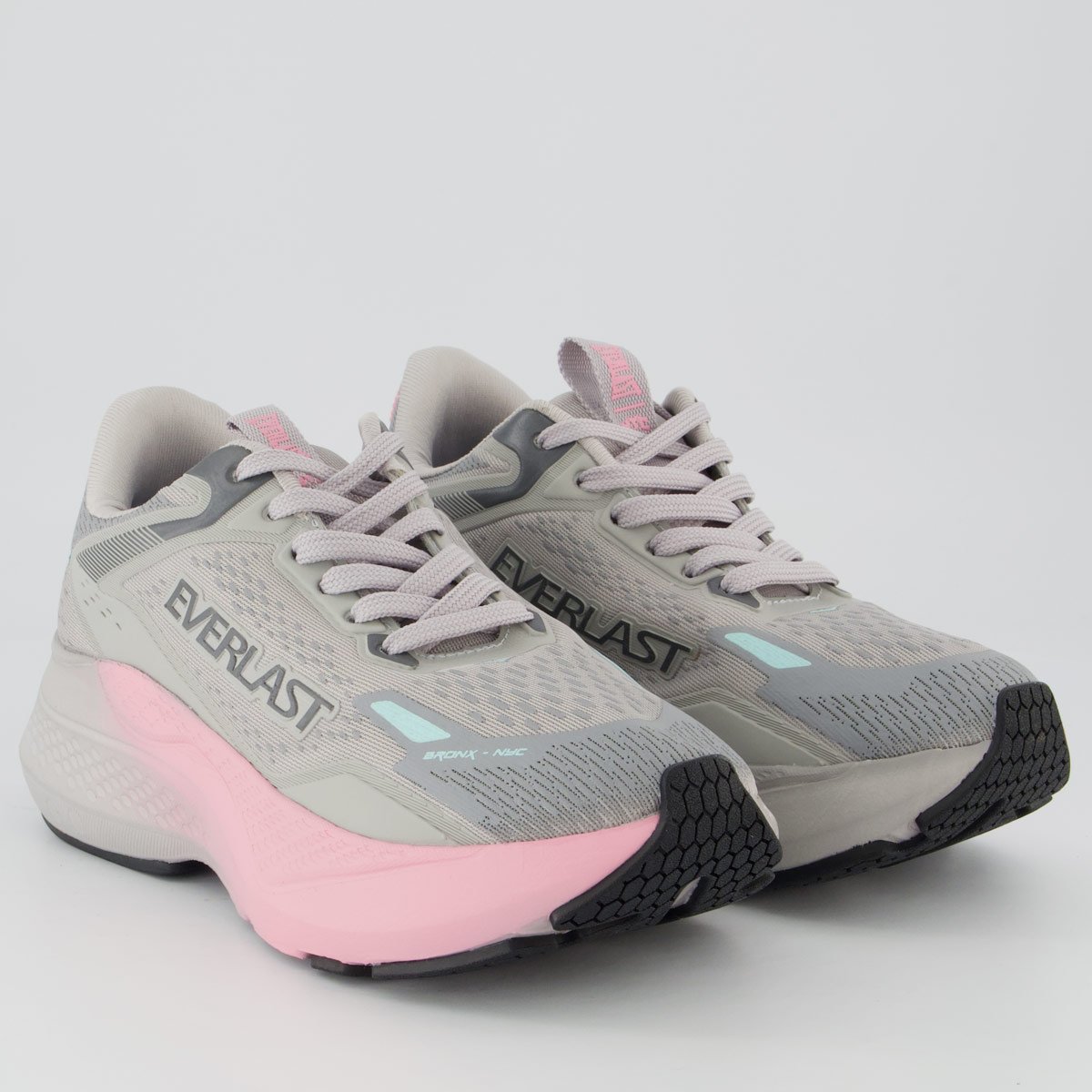 Tênis Everlast Strattos Feminino Cinza e Rosa Cinza/Rosa 2