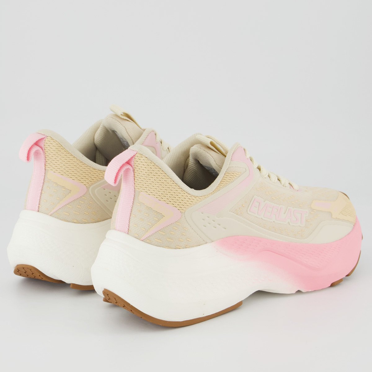 Tênis Everlast Strattos Feminino Bege e Rosa Bege 3