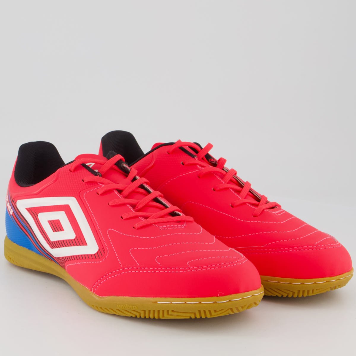 Chuteira Umbro Master Class Club Futsal Rosa e Azul Rosa 2