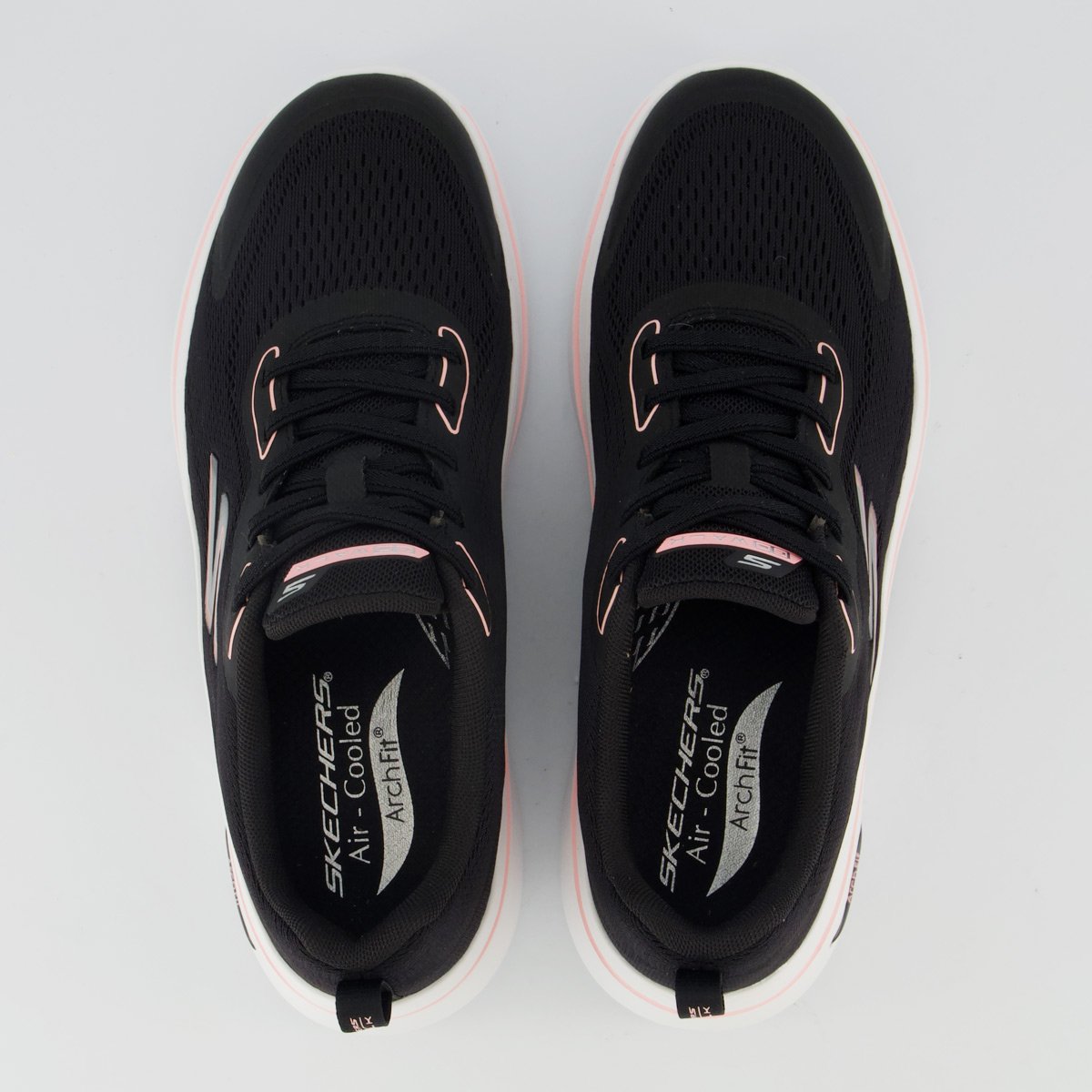 Tênis Skechers Go Walk Arch Fit 2.0 Feminino Preto e Branco Preto 5