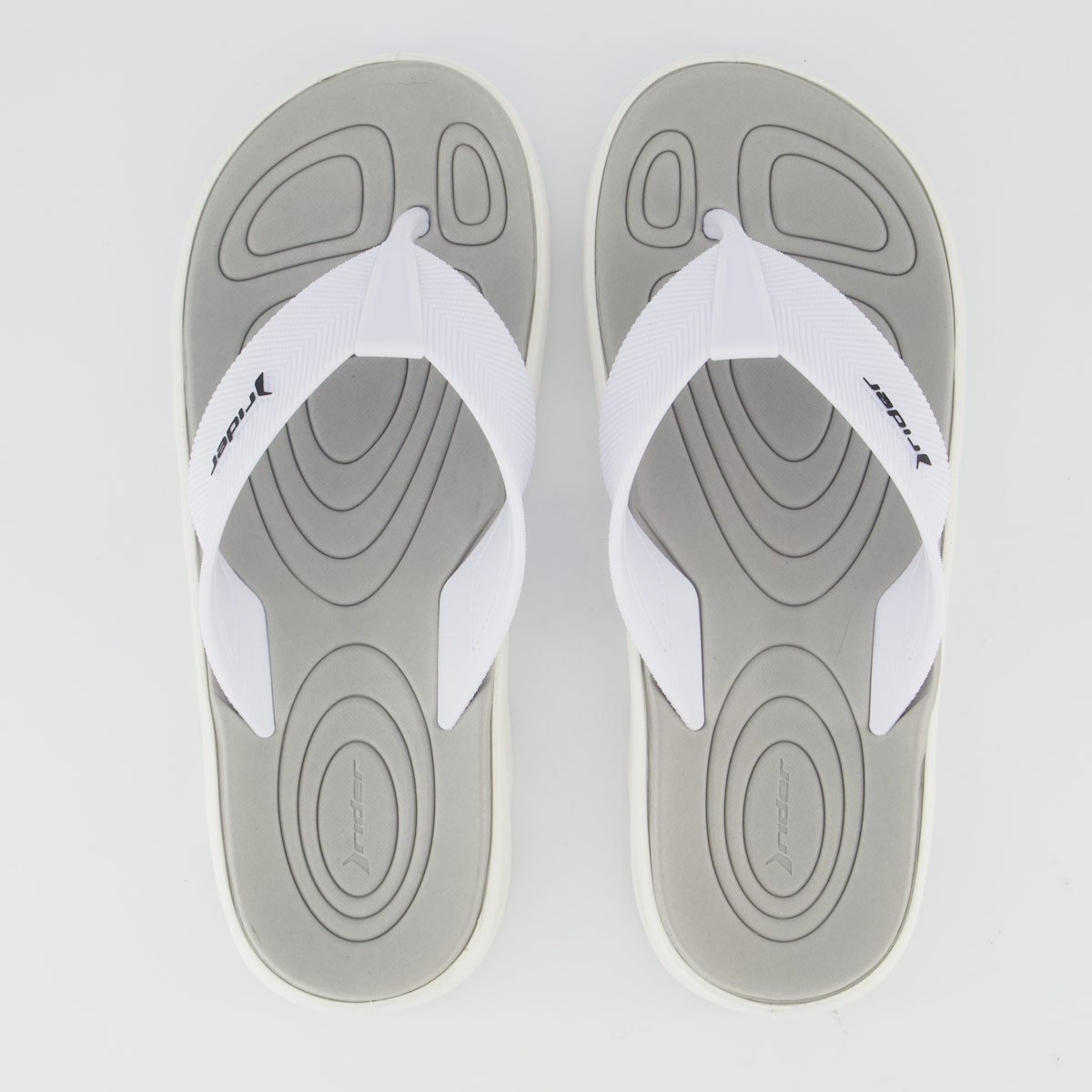 Chinelo Rider R Power Low Cinza e Branco