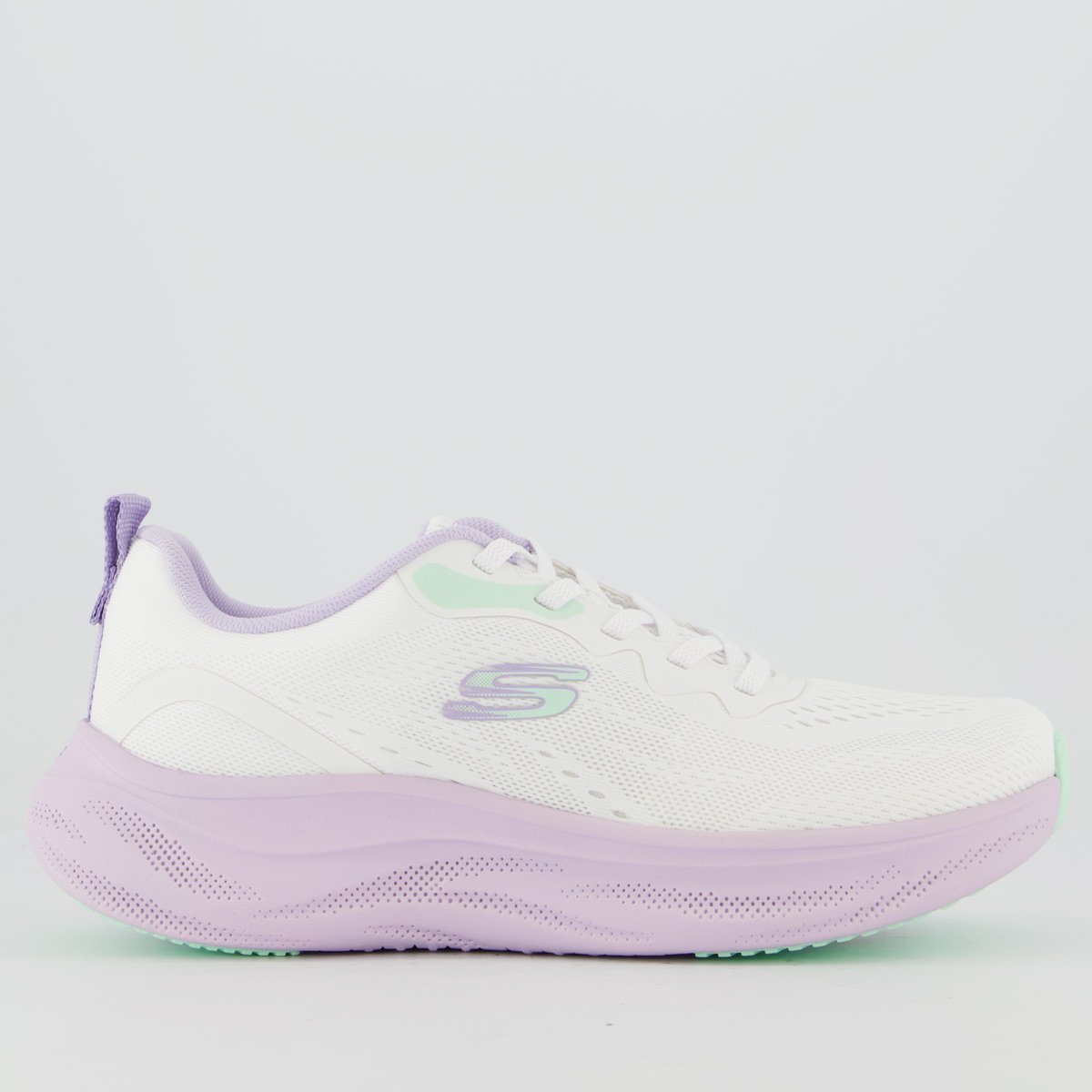 Tênis Skechers Skech Cloud Feminino Branco e Roxo