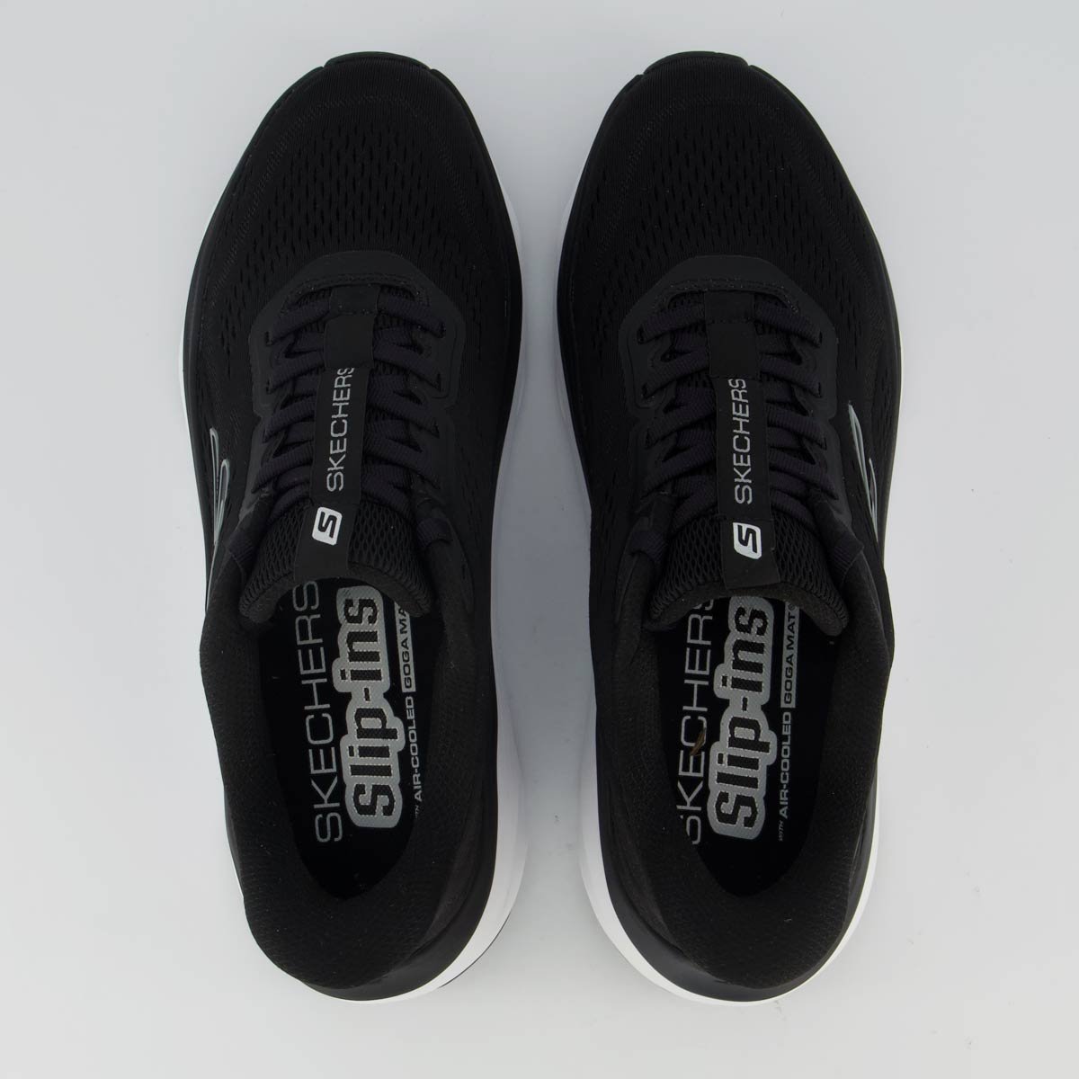 Tênis Skechers Max Run Preto e Branco Preto 4
