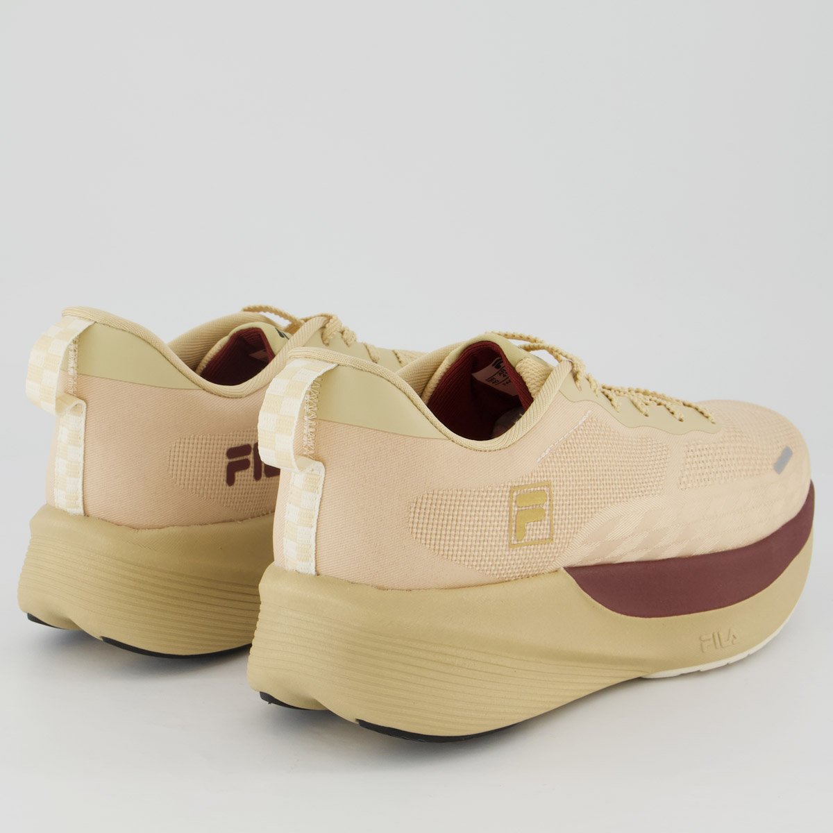 Tênis Fila Aero Skyfoam Bege e Bordo Bege 3
