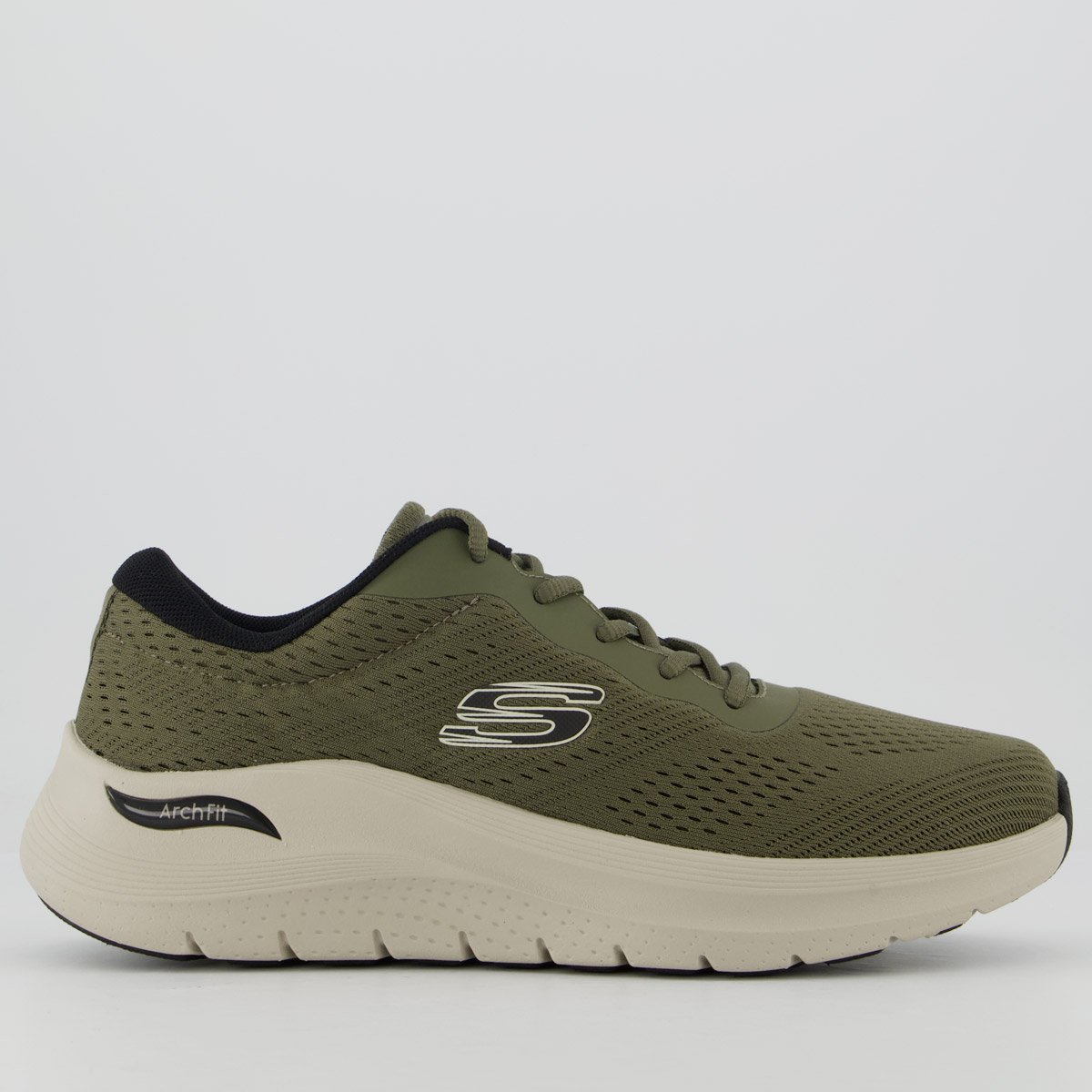 Tênis Skechers Arch Fit 2.0 Verde e Bege