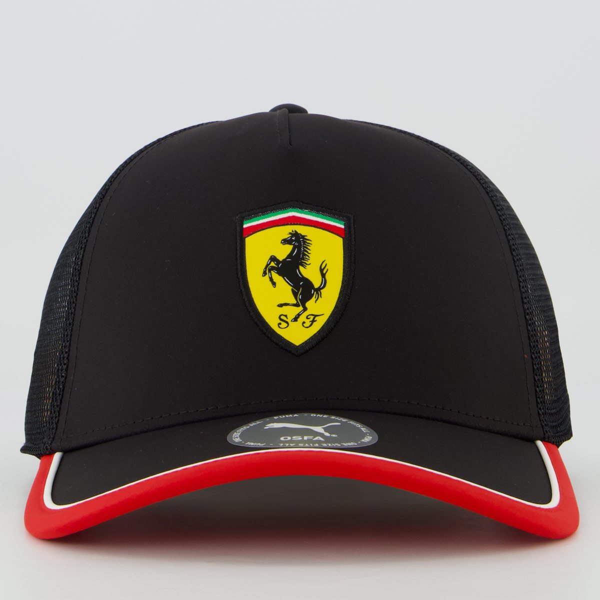 Boné Puma Ferrari Trucker Logo Preto Preto 2