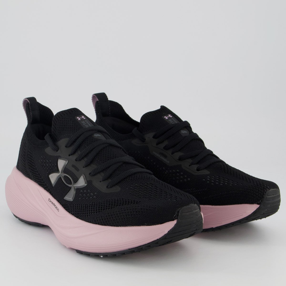 Tênis Under Armour Charged Slight 4 Feminino Preto e Lilás Preto 2