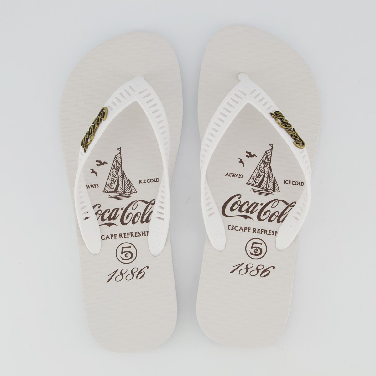 Chinelo Coca Cola Lacka Off White