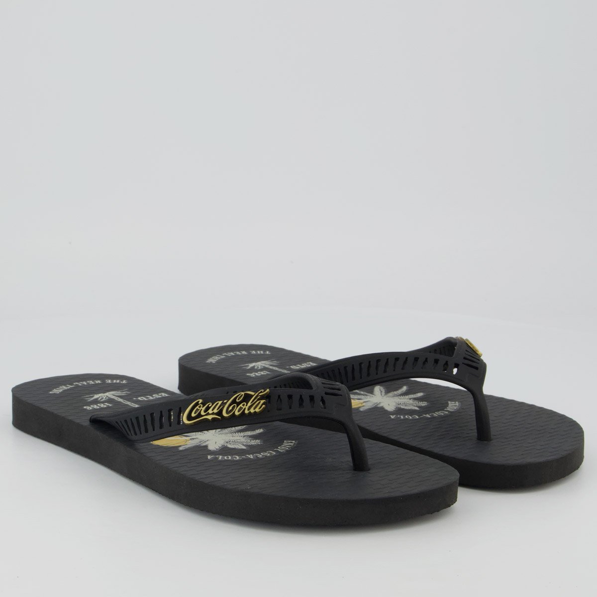 Chinelo Coca Cola Kamari Preto Preto 3