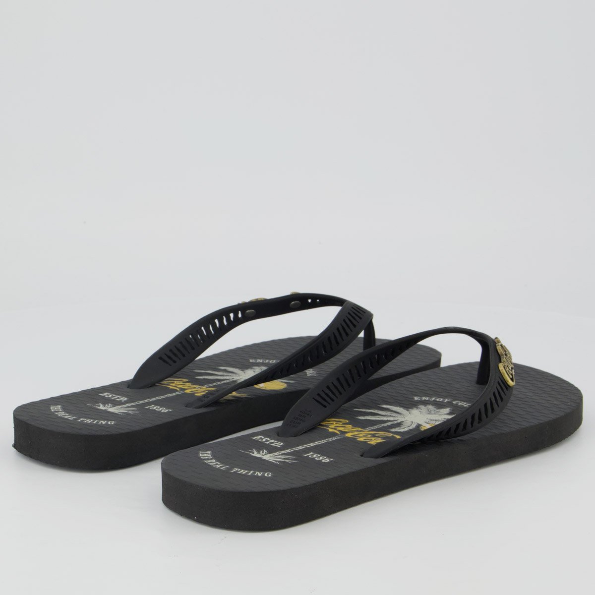 Chinelo Coca Cola Kamari Preto Preto 4