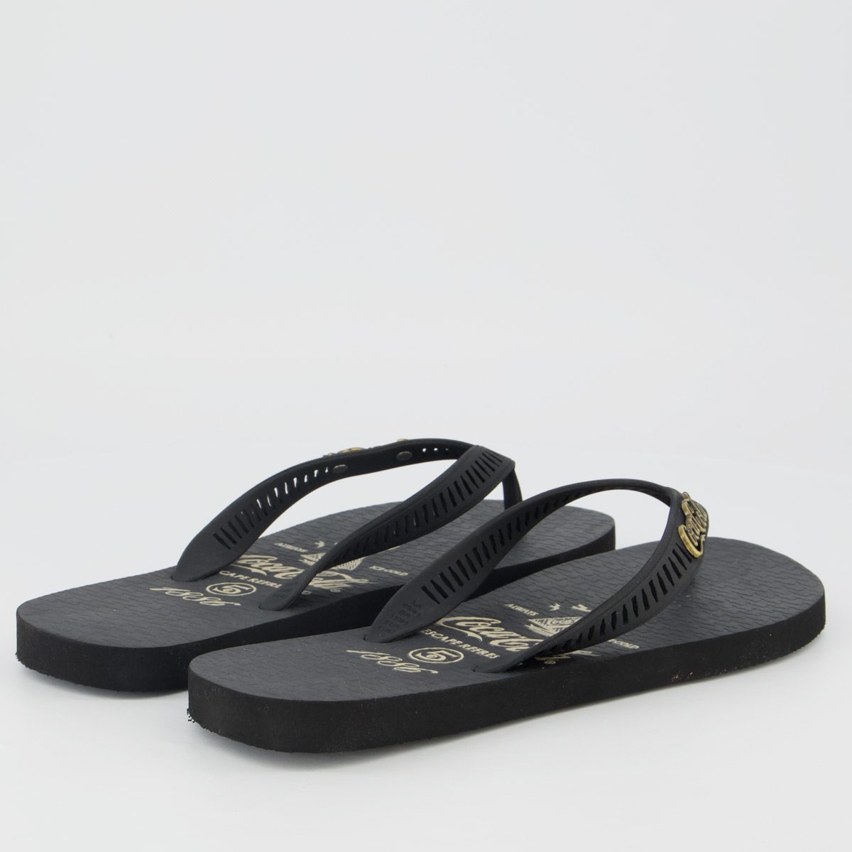 Chinelo Coca Cola Lacka Preto Preto 4