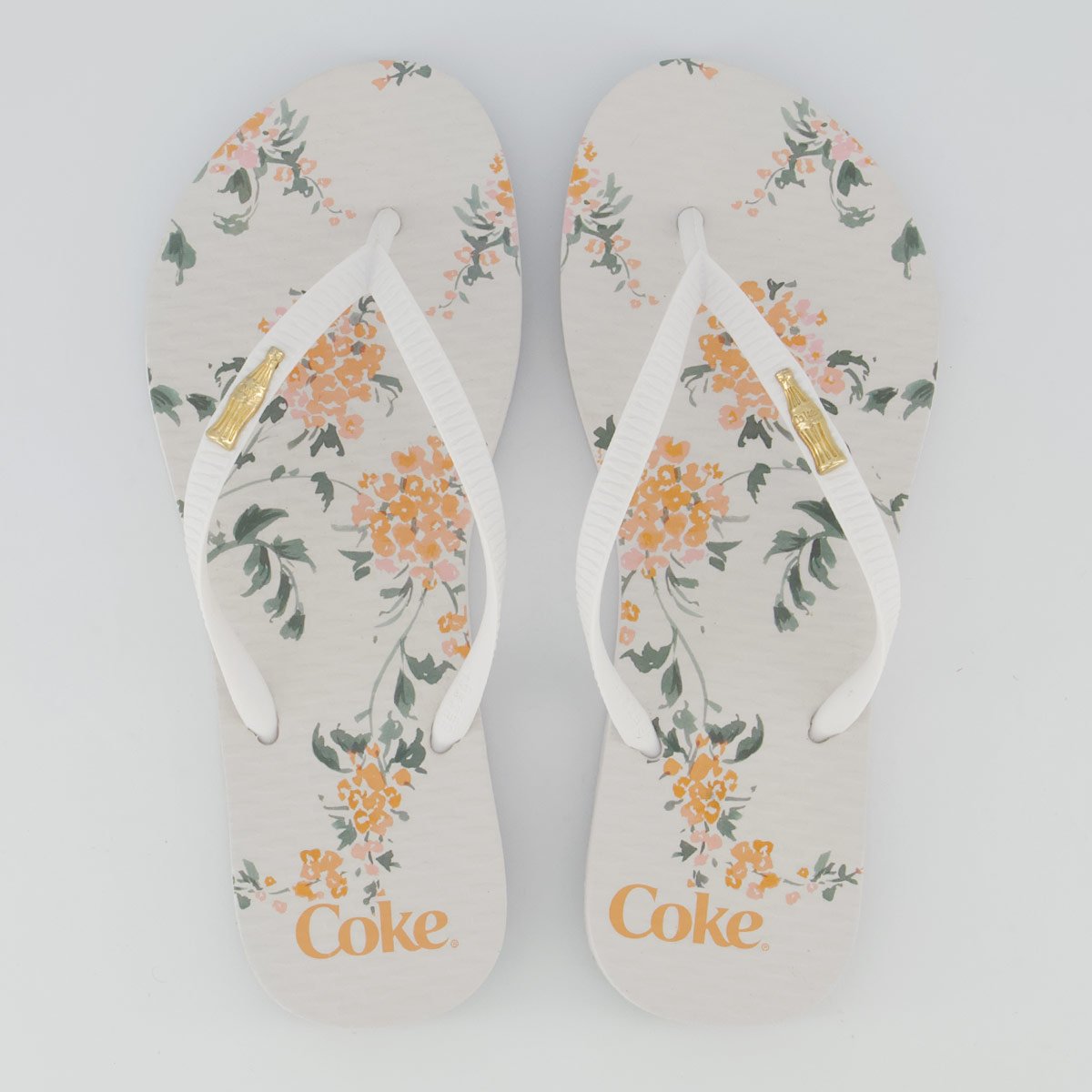 Chinelo Coca Cola Sara Feminino Branco