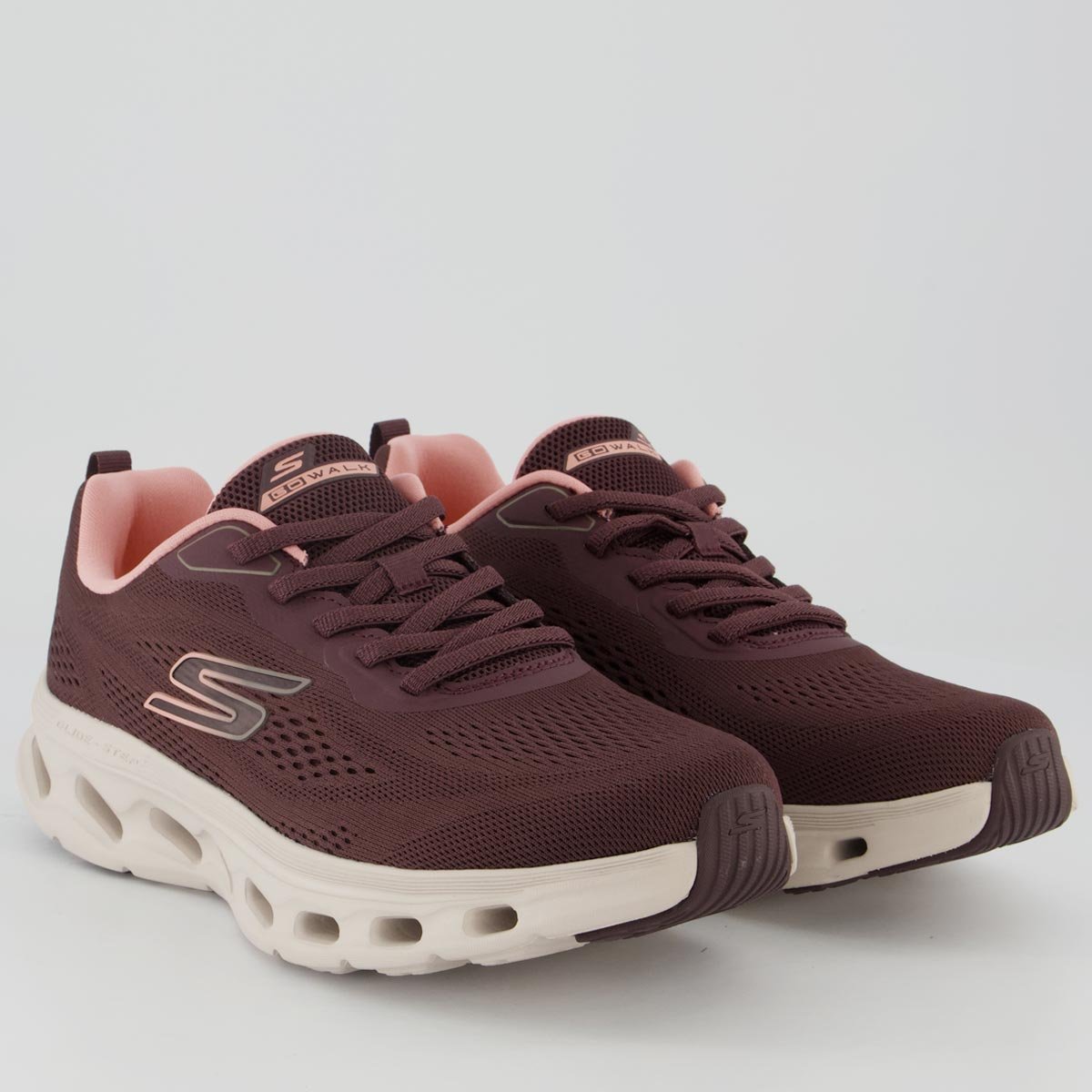 Tênis Skchers Go Walk Glide-Step 2.0 Feminino Bordô Bordô 2