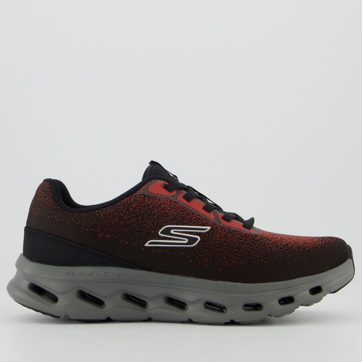 Tênis Skchers Go Walk Glide-Step 2.0 Vermelho e Preto