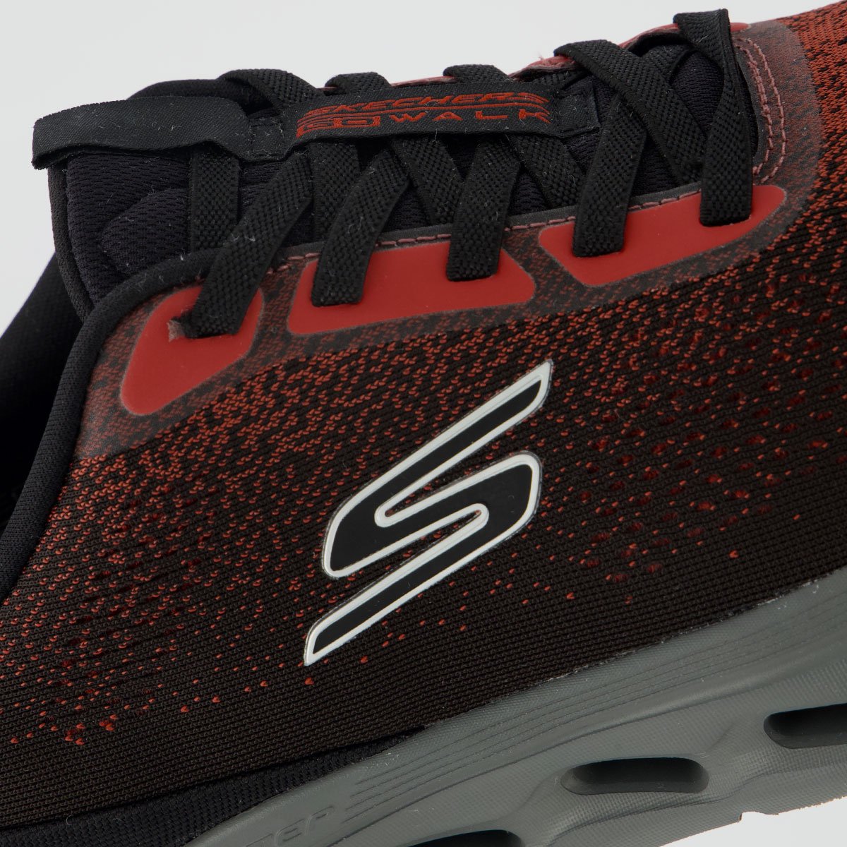 Tênis Skchers Go Walk Glide-Step 2.0 Vermelho e Preto Preto 7
