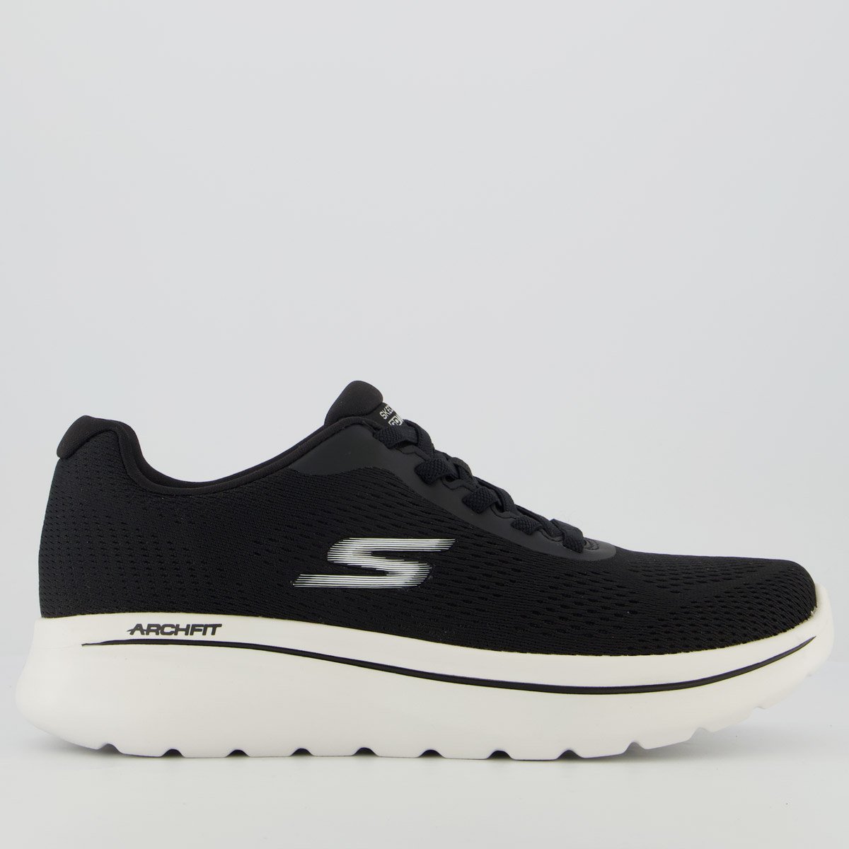 Tênis Skechers Arch Fit N-Joy Preto e Branco