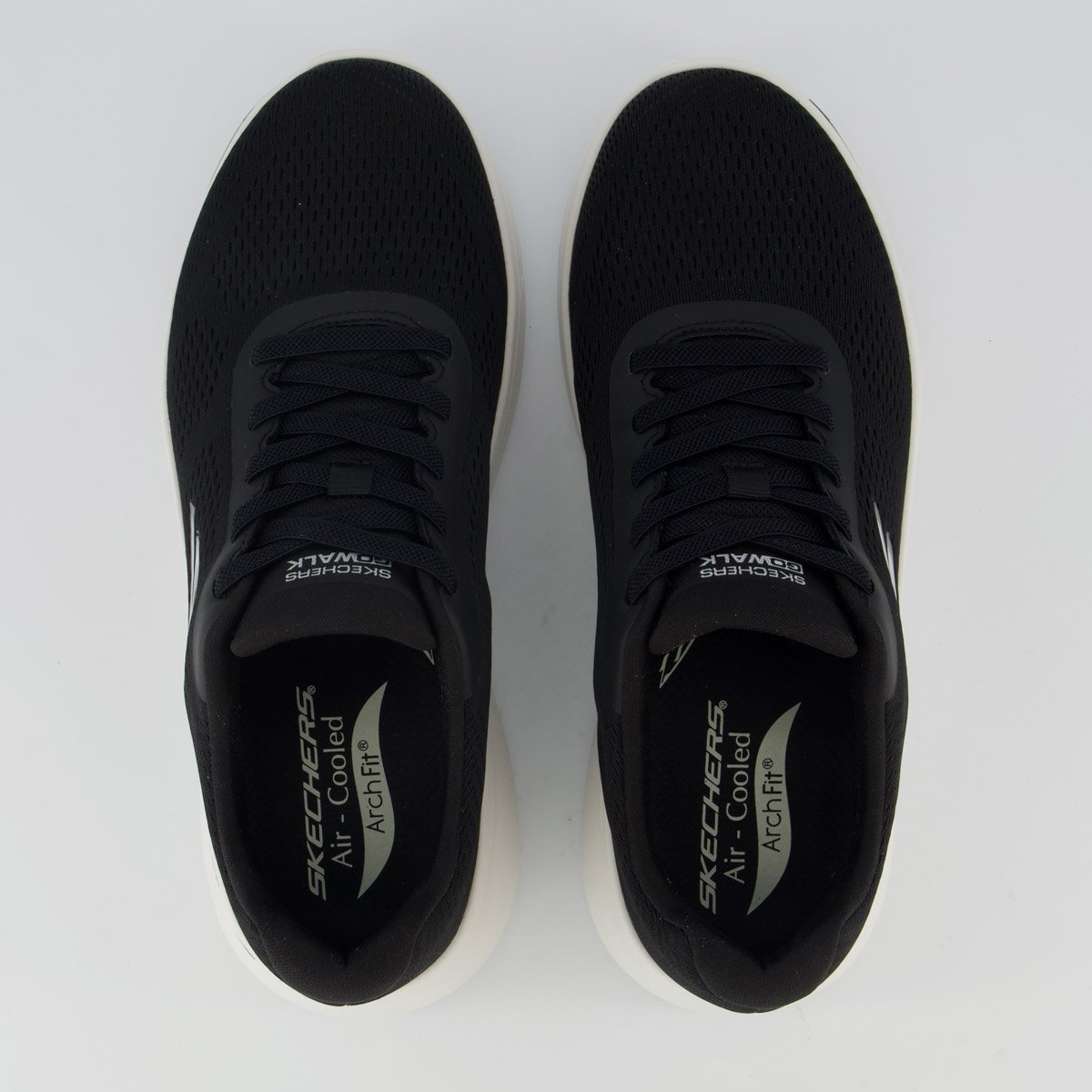 Tênis Skechers Arch Fit N-Joy Preto e Branco Preto 4