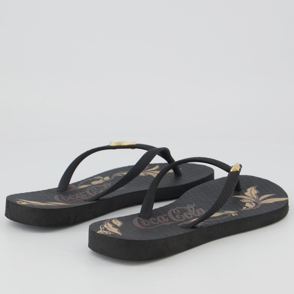 Chinelo Coca Cola James Feminino Preto Preto 4