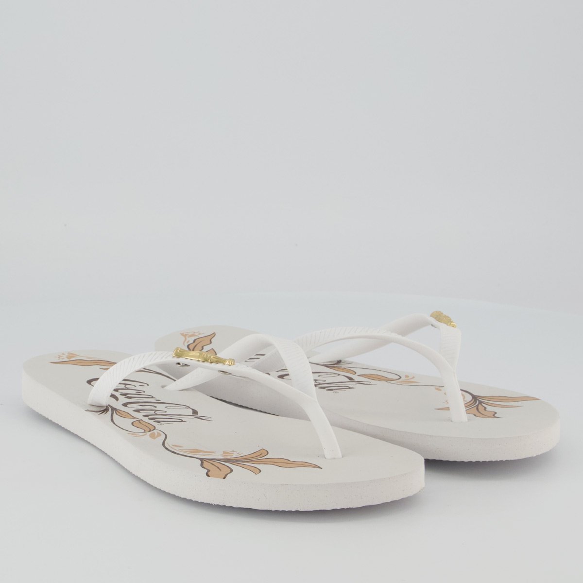 Chinelo Coca Cola James Feminino Branco Branco 3