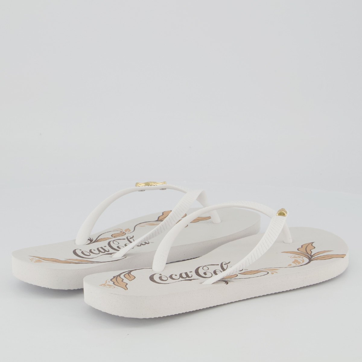 Chinelo Coca Cola James Feminino Branco Branco 4