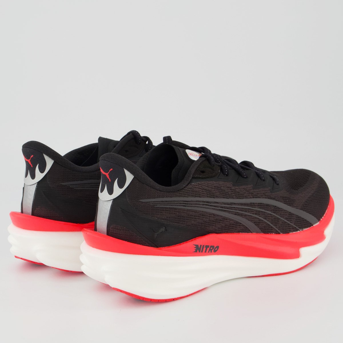 Tênis Puma Deviate Nitro 4 Preto e Vermelho Preto 3