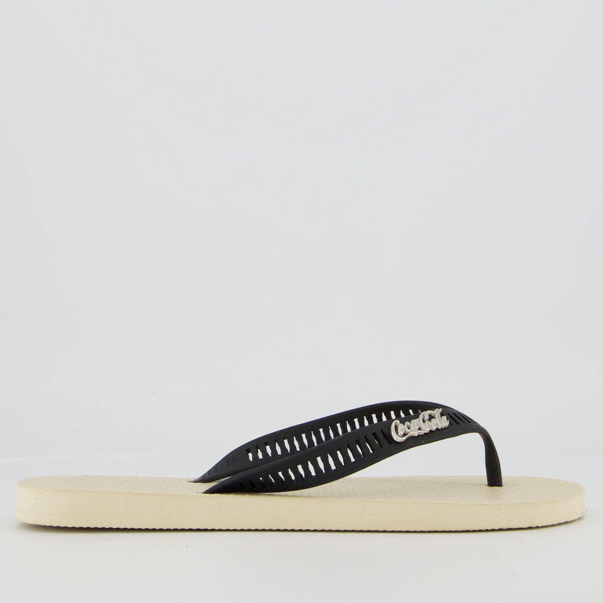 Chinelo Coca Cola Ithaca Off White e Preto Preto/Off White 2