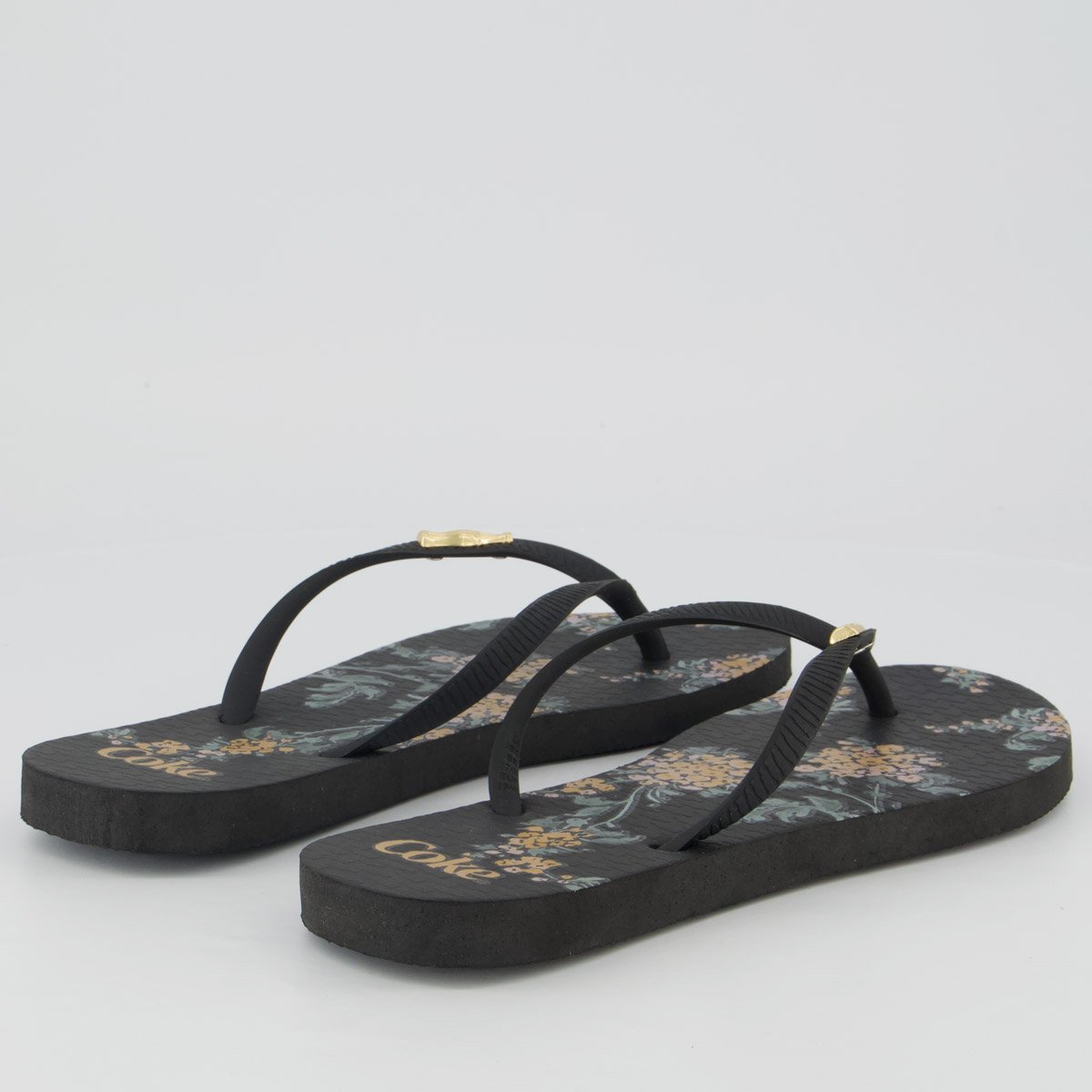 Chinelo Coca Cola Sara Feminino Preto Preto 4