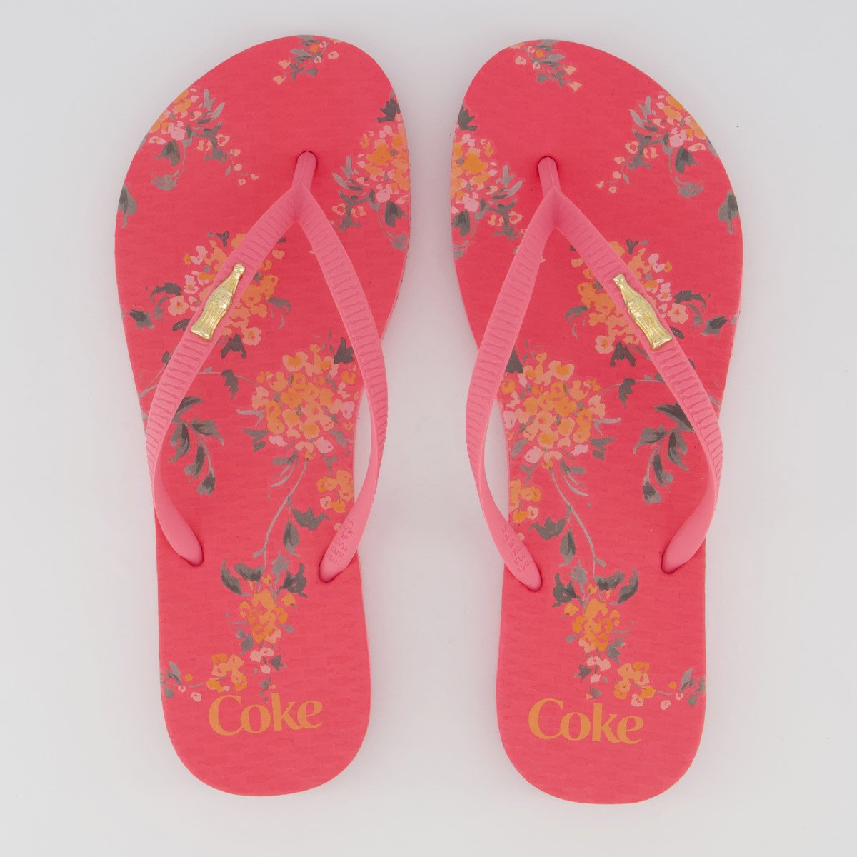 Chinelo Coca Cola Sara Feminino Rosa
