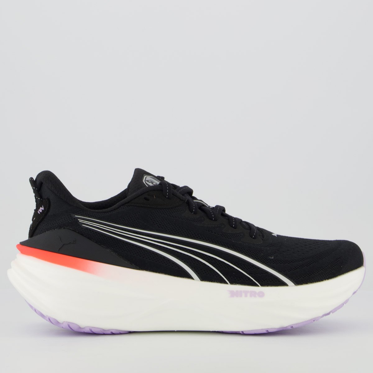 Tênis Puma Foreverun Nitro 3 Feminino Preto e Vermelho
