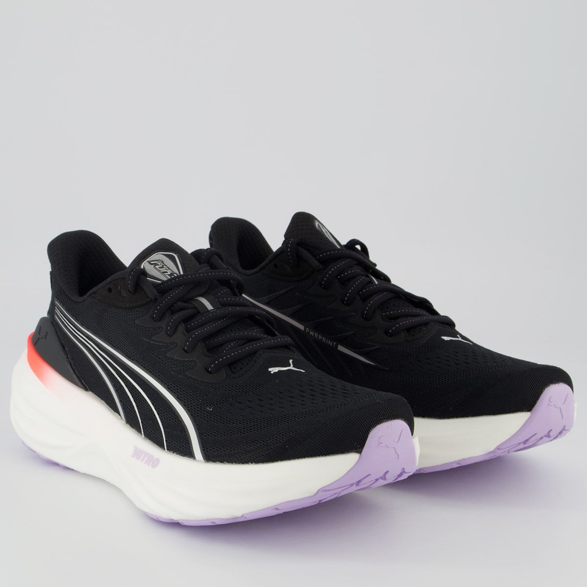Tênis Puma Foreverun Nitro 3 Feminino Preto e Vermelho Preto 2