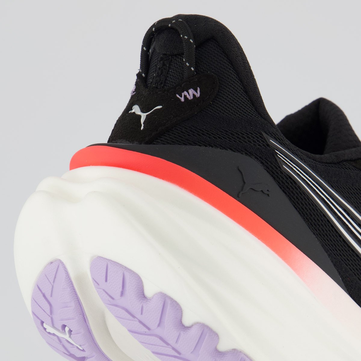 Tênis Puma Foreverun Nitro 3 Feminino Preto e Vermelho Preto 6