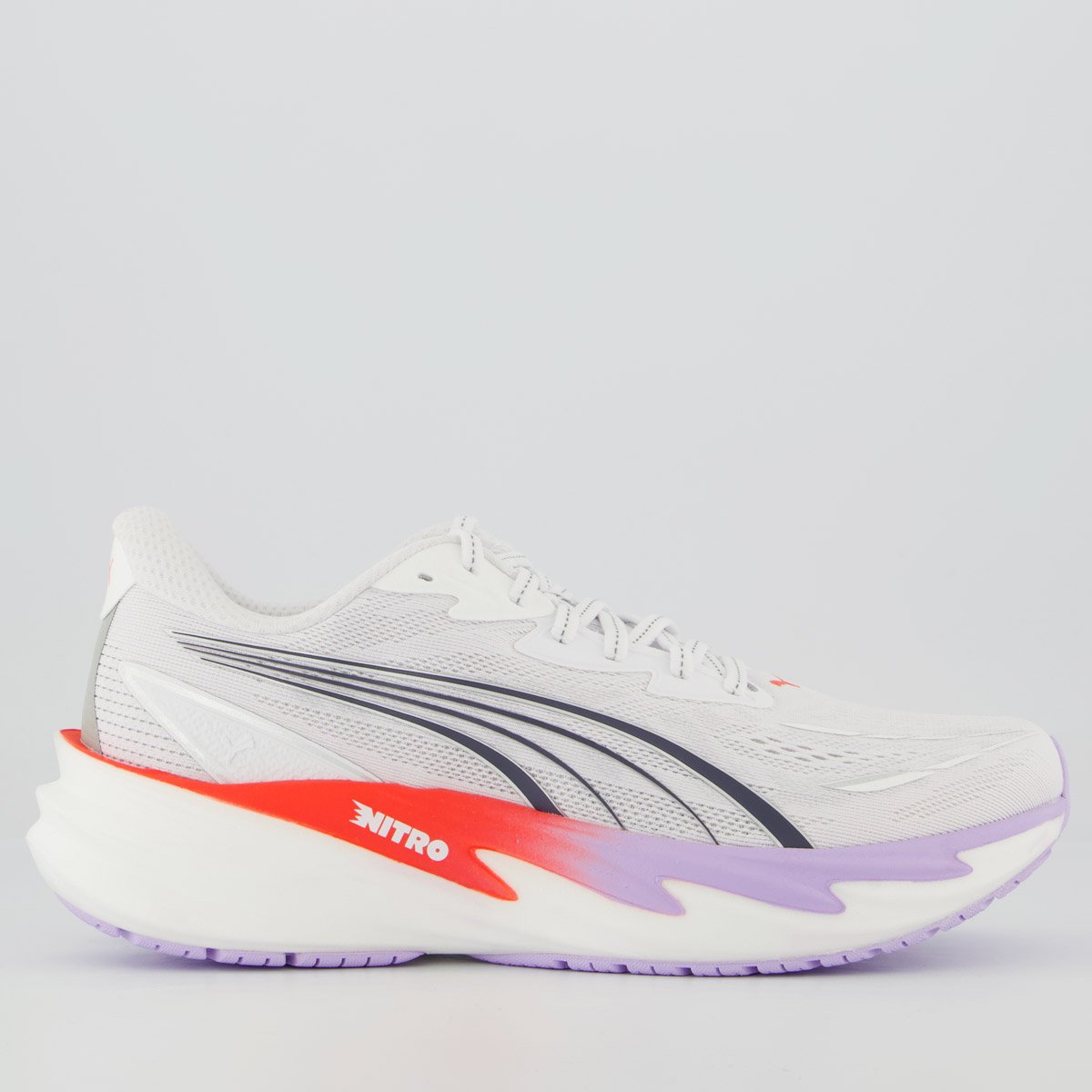 Tênis Puma Velocity Nitro 5 Feminino Branco e Rosa