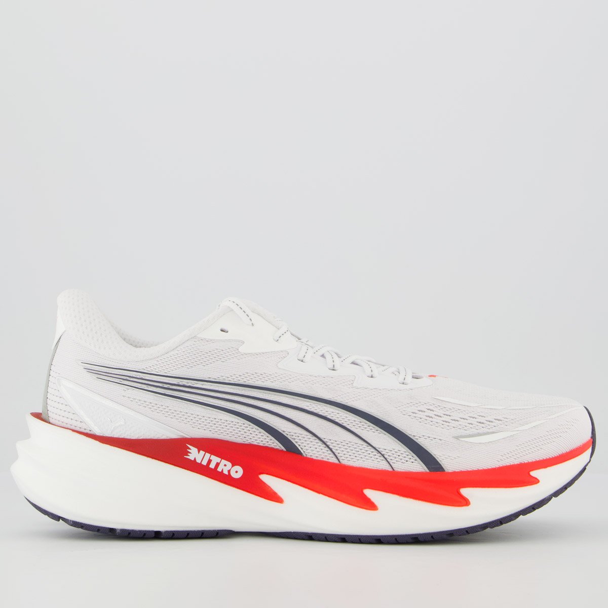 Tênis Puma Velocity Nitro 5 Branco e Vermelho